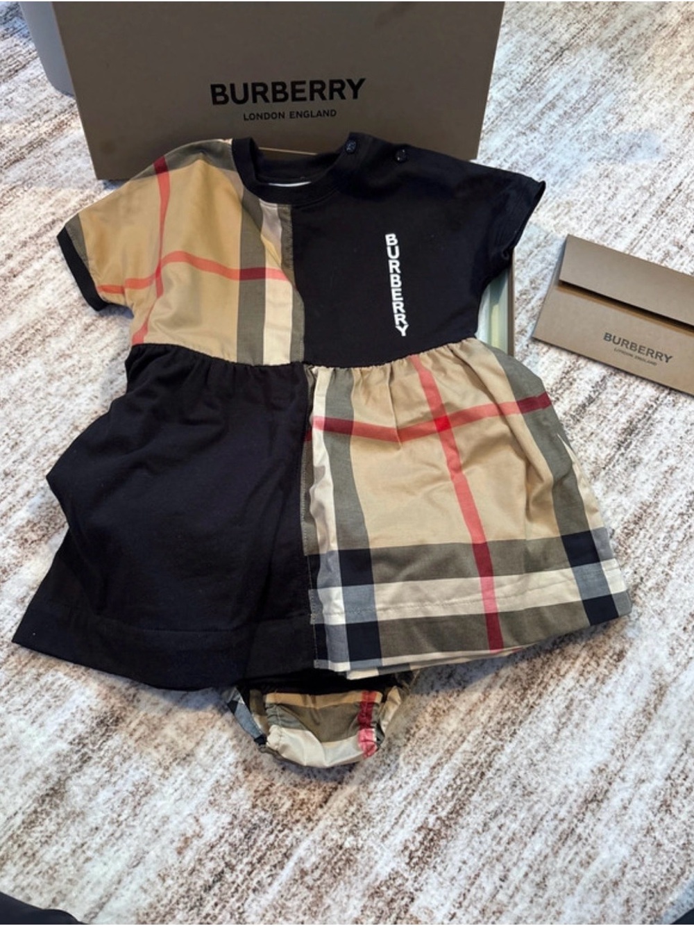 12M Burberry Dress with Diaper Cover